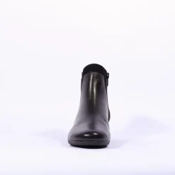 Women Gabor Breck Flat Ankle Boot Print Heel - Black Leopard