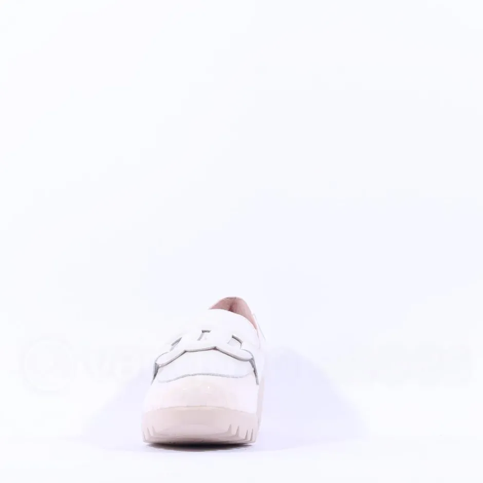 Women Wonders Brisa Slip On Link Wedge - Off White Croc