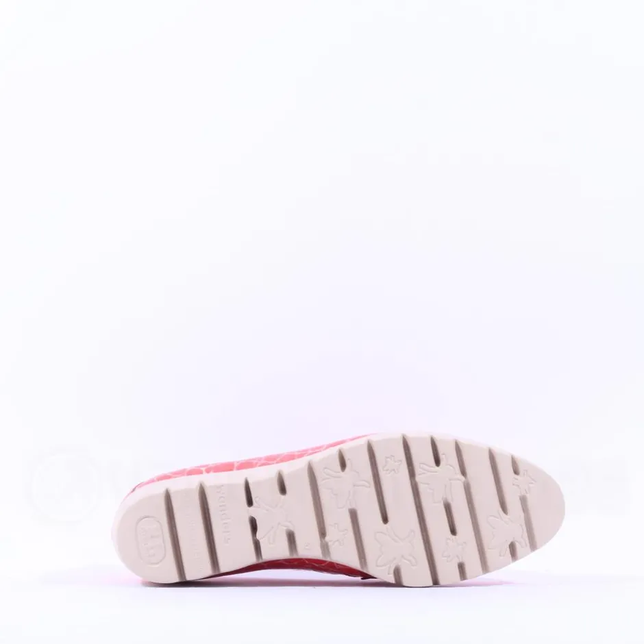Women Wonders Brisa Slip On Link Wedge - Coral Combi