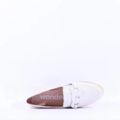 Women Wonders Brisa Slip On Link Wedge - Off White Croc