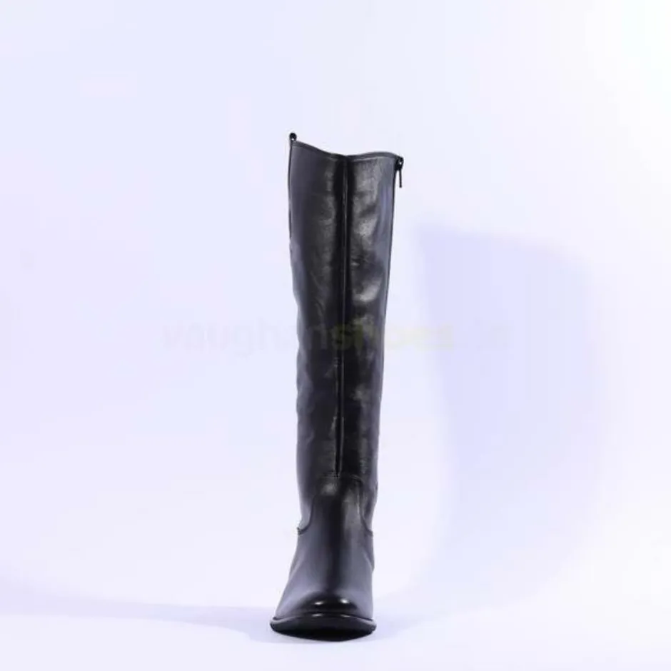 Women Gabor Brook Knee High Boot Medium Calf - Black Leather