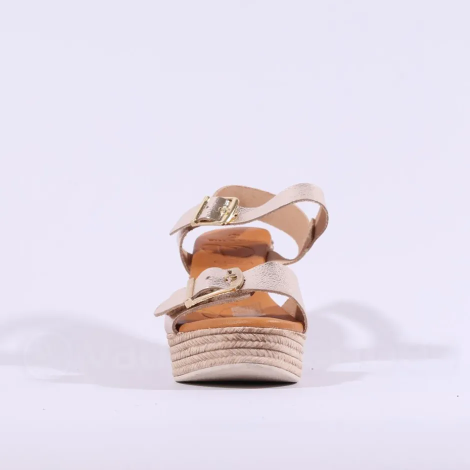 Women Oh My Sandals Buckle Espadrille Wedge - Gold