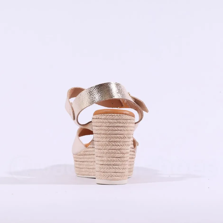 Women Oh My Sandals Buckle Espadrille Wedge - Gold