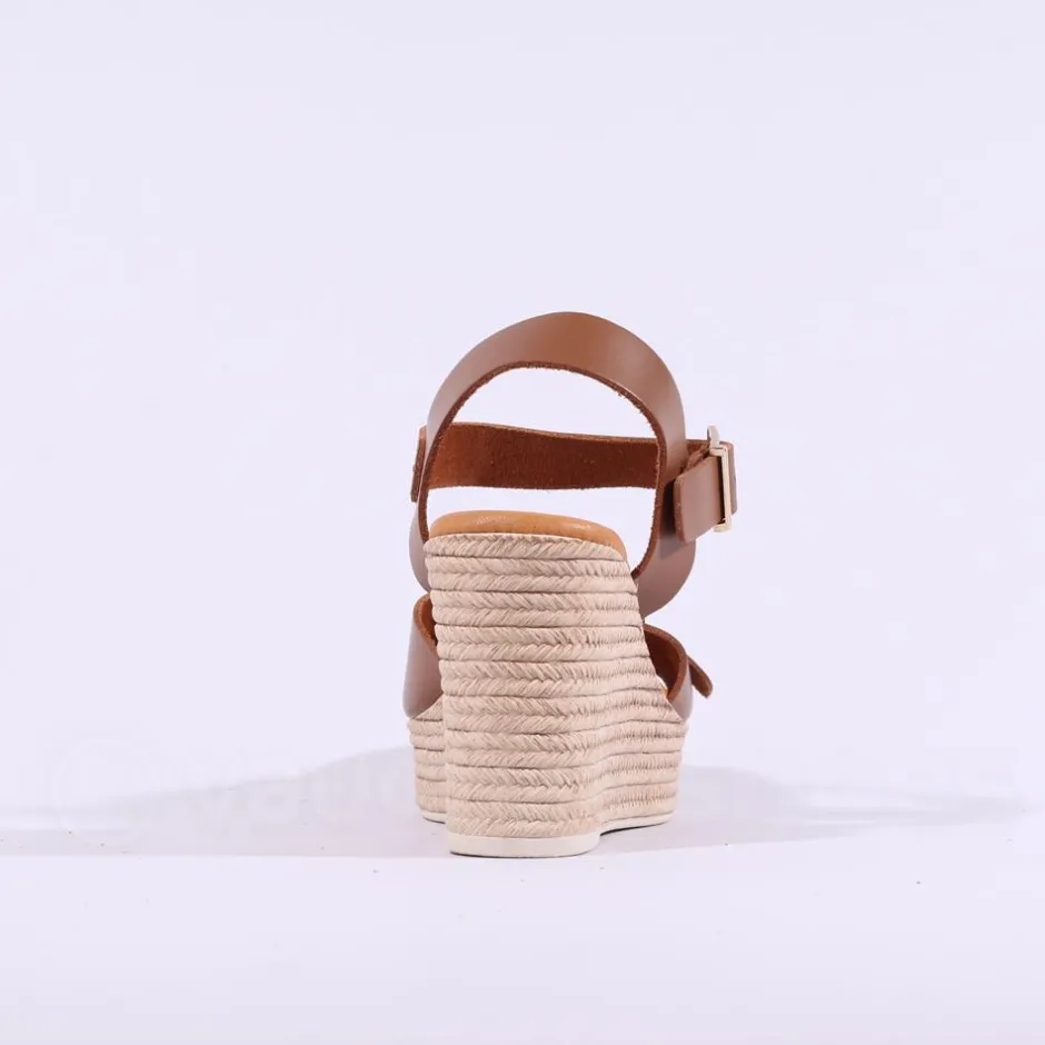 Women Oh My Sandals Buckle Espadrille Wedge - Cognac