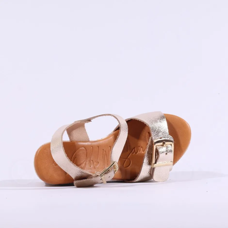 Women Oh My Sandals Buckle Espadrille Wedge - Gold