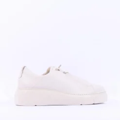 Women Paul Green Bungee Lace Platform Trainer - Ivory Leather