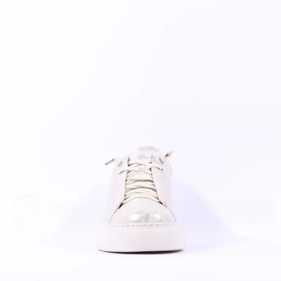 Women Paul Green Bungee Lace Platform Trainer - Gold Metallic