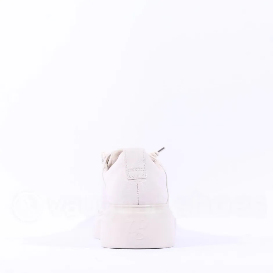 Women Paul Green Bungee Lace Platform Trainer - Ivory Leather