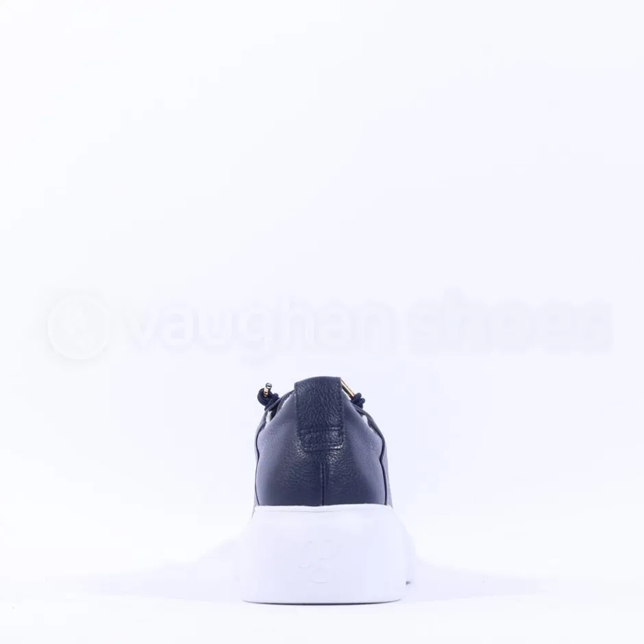 Women Paul Green Bungee Lace Platform Trainer - Navy Leather