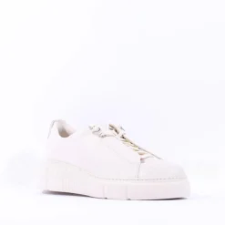 Women Paul Green Bungee Lace Platform Trainer - Ivory Leather