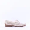 Women Gabor California Stitch Detail Moccassin - Gold Metallic