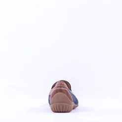 Women Gabor California Stitch Detail Mocassin - Navy Tan