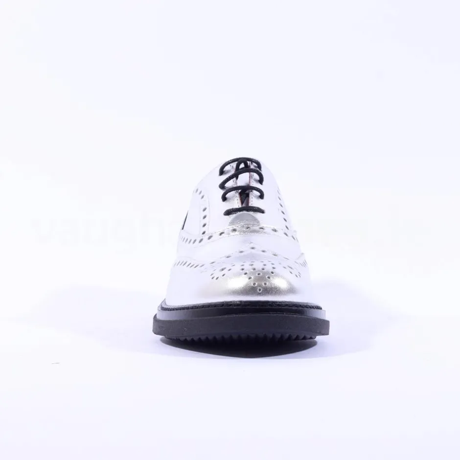 Women Marco Moreo Cambridge Laced Brogue - Silver Leather