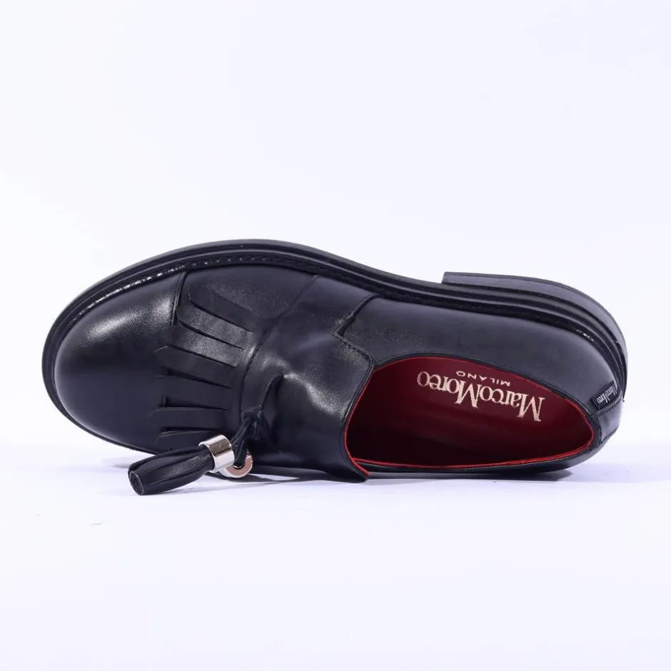 Women Marco Moreo Cambridge Tassle Loafer - Black Leather