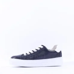 Women Gabor Campus Platform Trainer Side Zip - Dark Navy