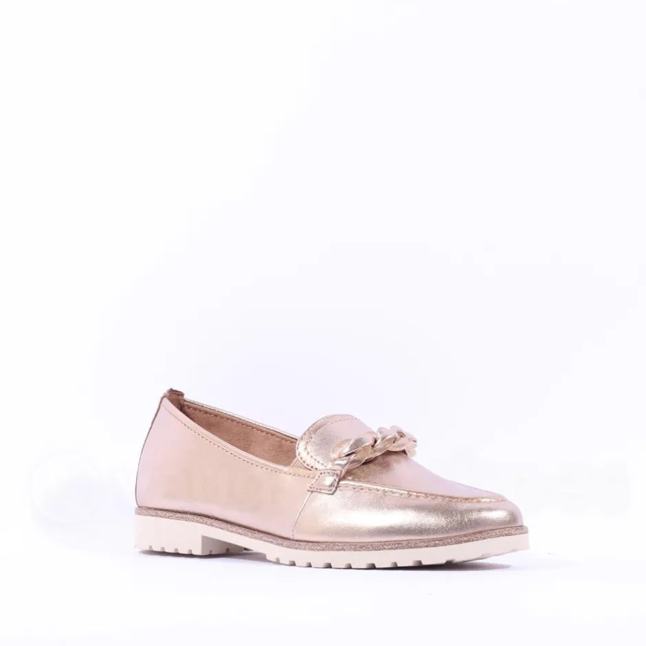 Women Tamaris Careen Slip On Loafer - Gold