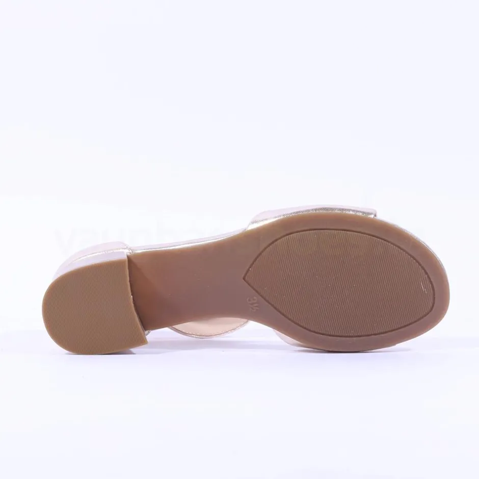 Women Caprice Carla Velcro Low Heel Sandal - Gold Leather