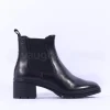 Women Tamaris Carolin Block Heel Chelsea Boot - Black Leather