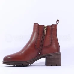 Women Tamaris Carolin Block Heel Chelsea Boot - Muscat