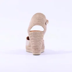 Women Unisa Castilla Espradrille Wedge Strap - Gold Leather