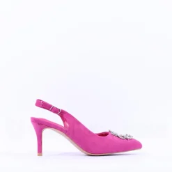 Women Sorento Castle Dargan Brooch Slingback - Fuchsia