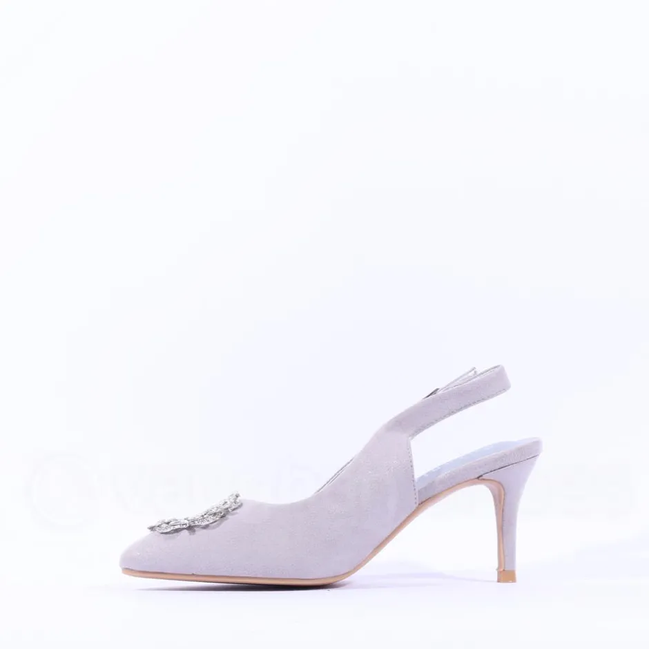 Women Sorento Castle Dargan Brooch Slingback - Silver