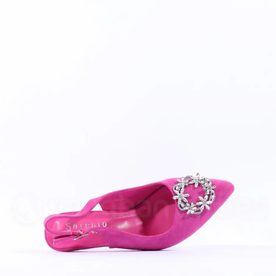 Women Sorento Castle Dargan Brooch Slingback - Fuchsia