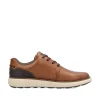 Rieker Men Casual Laced Plain Toe Shoe - Brown Leather