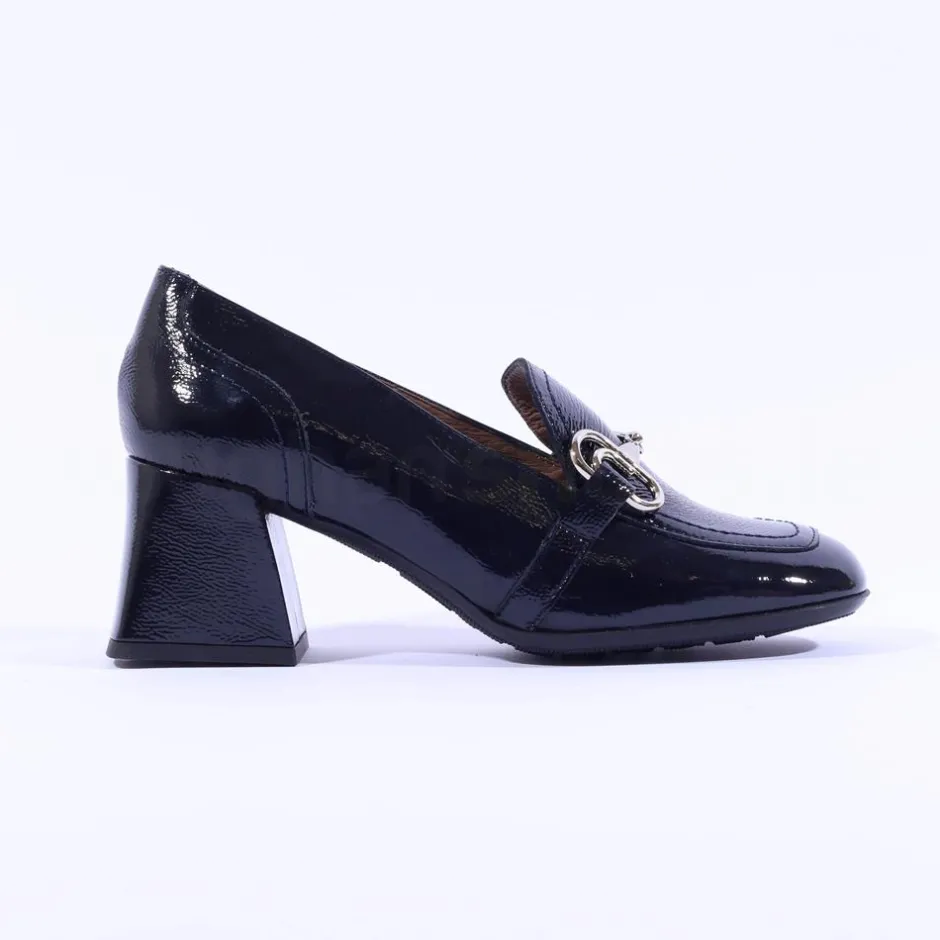 Women Wonders Cayetana Block Heel Loafer - Dark Navy Patent