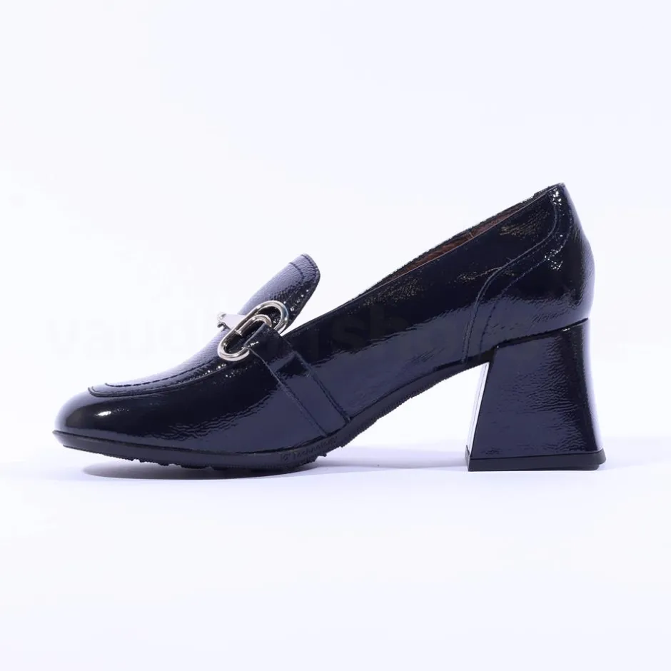 Women Wonders Cayetana Block Heel Loafer - Dark Navy Patent