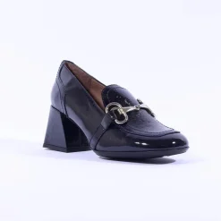Women Wonders Cayetana Block Heel Loafer - Dark Navy Patent