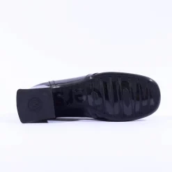 Women Wonders Cayetana Block Heel Loafer - Black Patent