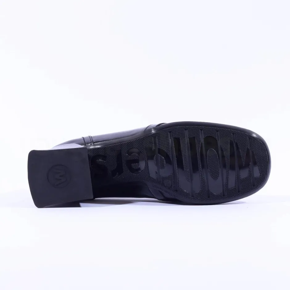 Women Wonders Cayetana Block Heel Loafer - Black Patent