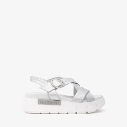 Women NeroGiardini Chunky Sole Strappy Sandal - Silver