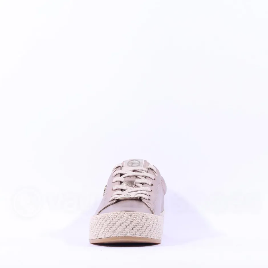 Women Tamaris Cinda Platform Trim Trainer - Gold