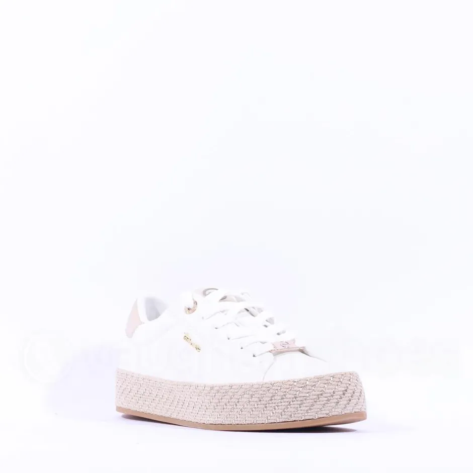 Women Tamaris Cinda Platform Trim Trainer - White Gold