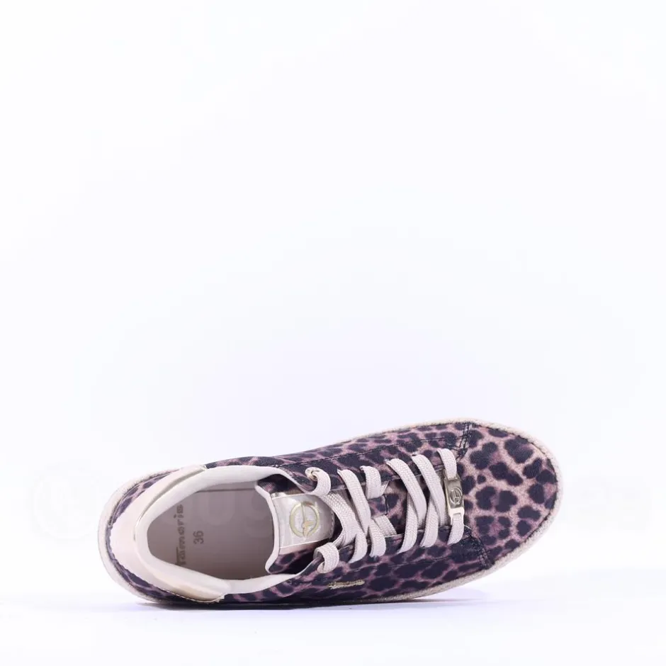 Women Tamaris Cinda Platform Trim Trainer - Leopard Skin
