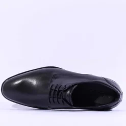 Ecco Men Citytray Laced Plain Toe Shoe - Black Leather