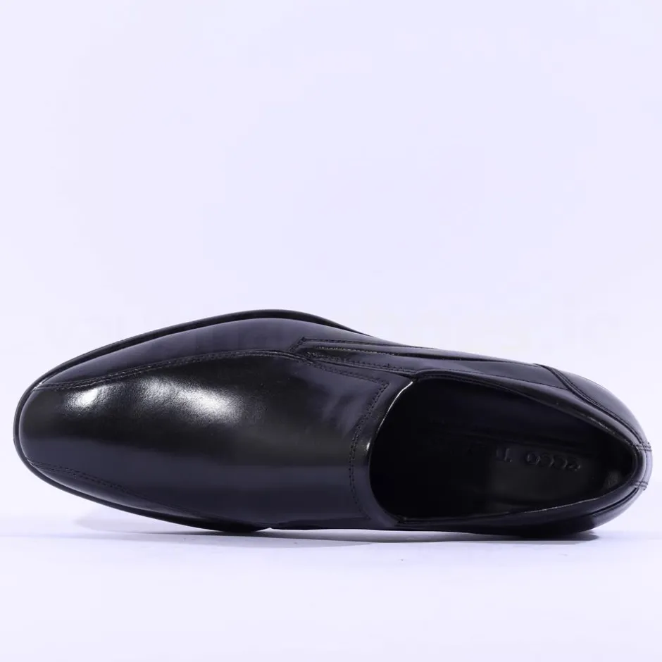 Ecco Men Citytray Slip On Shoe - Black Leather
