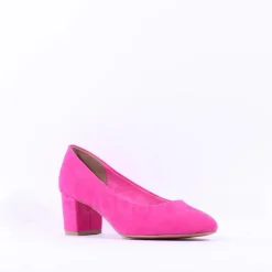Women Marco Tozzi Classic Block High Heel - Pink