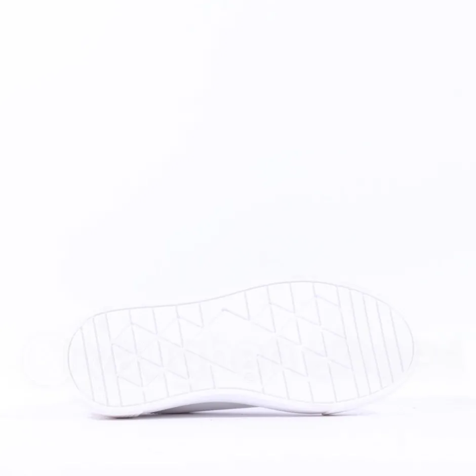Women Marco Moreo Classic Laced Trainer - White Gold Leather