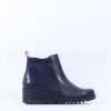 Women Pepe Menargues Classic Wedge Ankle Boot - Navy Leather