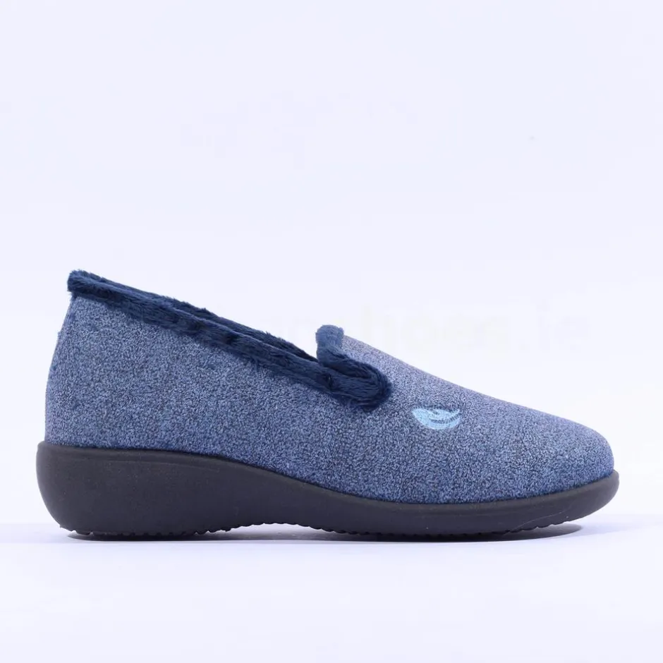 Women Plumaflex Ladies Closed House Slipper - Blue