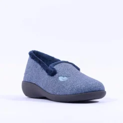 Women Plumaflex Ladies Closed House Slipper - Blue