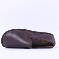 Nordikas Men Closed House Slipper - Brown Leather