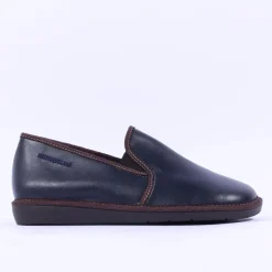 Nordikas Men Closed House Slipper - Navy Leather