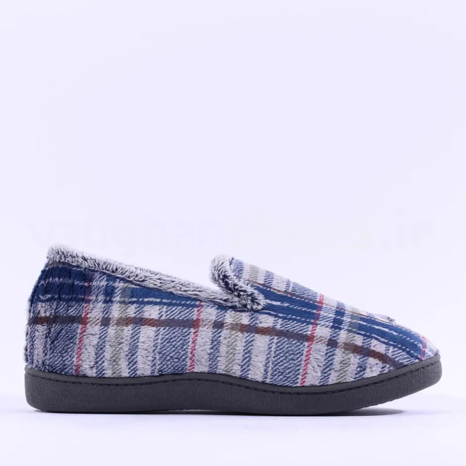 Plumaflex Men Closed House Slipper - Navy Combi