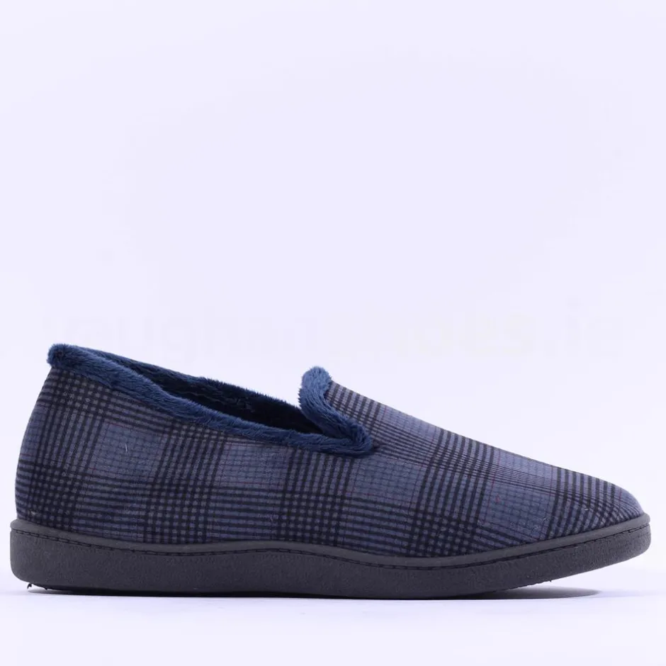 Plumaflex Men Closed House Slipper - Navy Combi