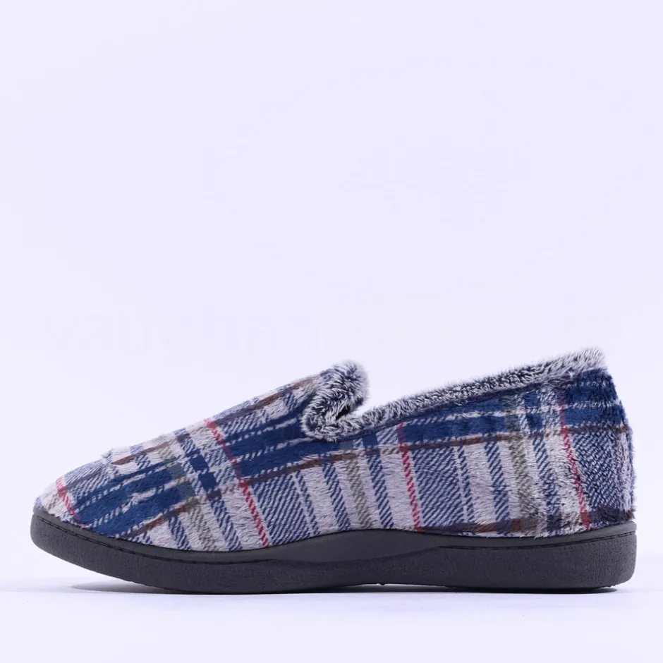 Plumaflex Men Closed House Slipper - Navy Combi