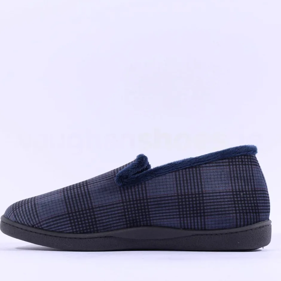 Plumaflex Men Closed House Slipper - Navy Combi